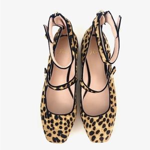 J.CREW Mary Jane Ballet Sally Shoes in leopard print
